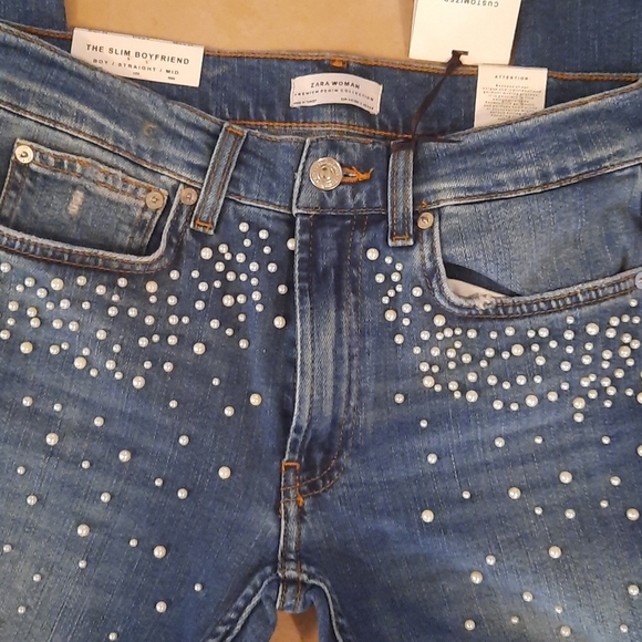 NWT Zara woman Boy Slim Boyfriend Jean - Picture 7 of 8